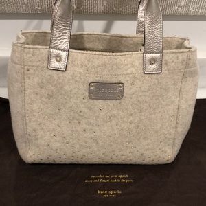 Kate Spade - wool, leather and crystal purse